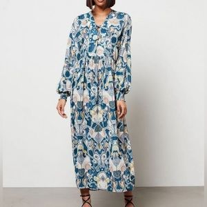 See by Chloe Women’s Lovers Print Long Sleeve Midi Dress